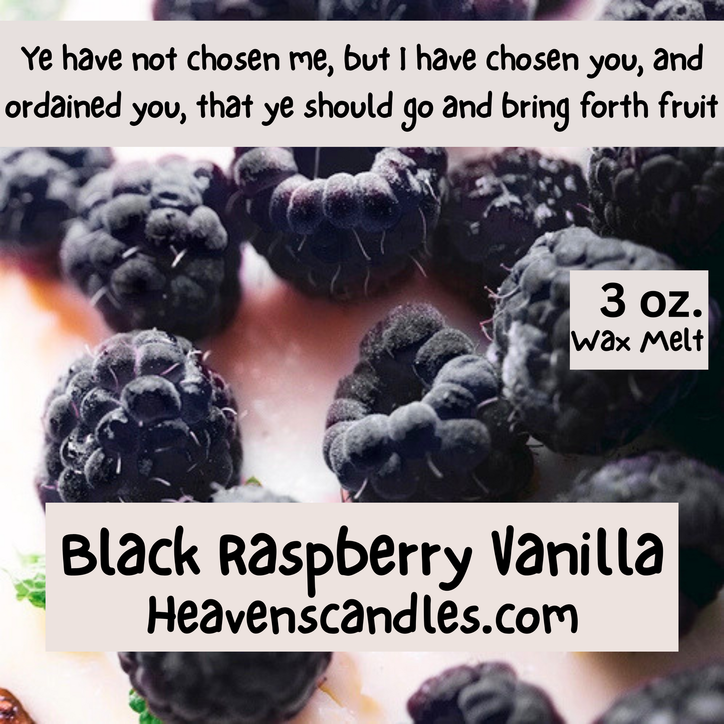 Black Raspberry Vanilla 3 oz. Wax Melt